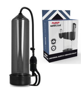 PUMP ADDICTED BOMBA ERECCIÓN RX5 NEGRO CON VIBRADOR