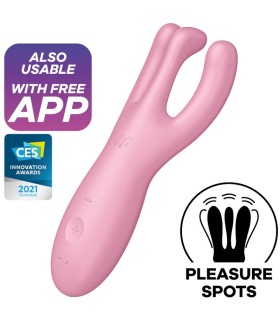 SATISFYER THREESOME 4 VIBRADOR APP - ROSA