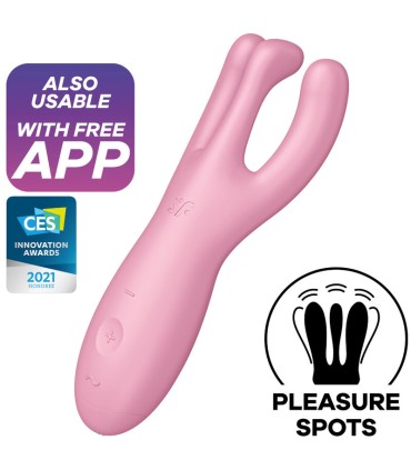 SATISFYER THREESOME 4 VIBRADOR APP - ROSA