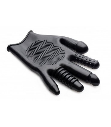 GUANTE NEGRO C/ ESTRÍAS DIFERENTES