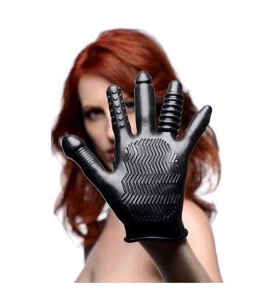 GUANTE NEGRO C/ ESTRÍAS DIFERENTES