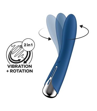 SATISFYER SPINNING VIBE 1 VIBRADOR Y ROTADOR AZUL