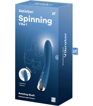 SATISFYER SPINNING VIBE 1 VIBRADOR Y ROTADOR AZUL