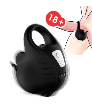 ARMONY - CUPPING ANILLO VIBRADOR CONTROL REMOTO NEGRO- TESTICULOS