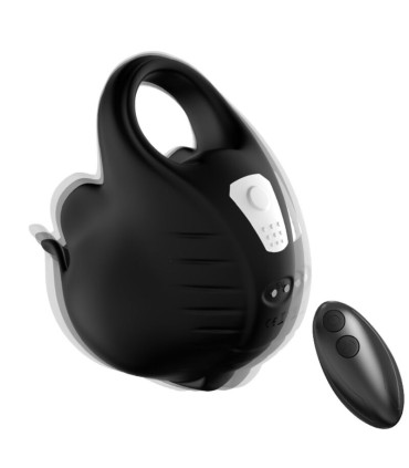 ARMONY - CUPPING ANILLO VIBRADOR CONTROL REMOTO NEGRO- TESTICULOS