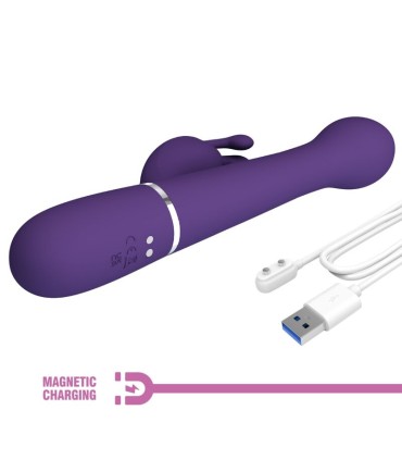 PRETTY LOVE - DEJON VIBRADOR RABBIT 3 EN 1 MULTIFUNCIÓN MORADO