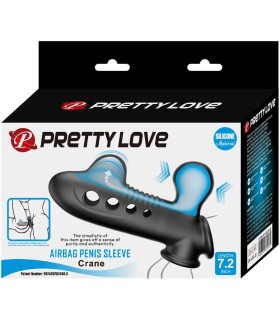 PRETTY LOVE - CRANE FUNDA PARA PENE CON AIRBAG NEGRO