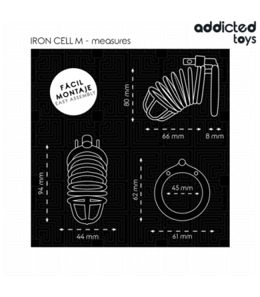 IRON CELL JAULA PARA PENE DE METAL TALLA M