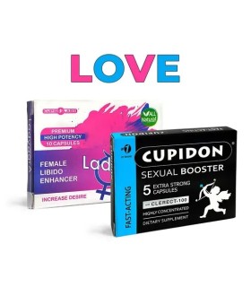 Cupidon 5 Cápsulas  y Cápsulas de Excitación LadyagrA para Mujer 10 Cápsulas