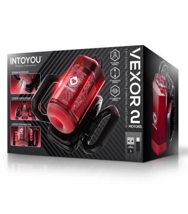 3 in 1 Masturbador Masculino Succion, Empuje y Vibración USB-C
