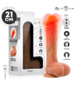BRADLEY DILDO VIBRADOR SILICONA CON EFECTO CALOR Y CONTROL REMOTO 21 CM -Ø- 4.2 CM