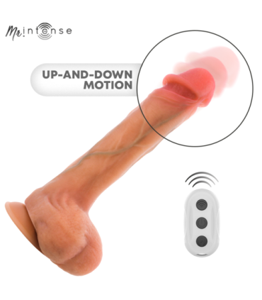 BRADLEY DILDO VIBRADOR SILICONA CON EFECTO CALOR Y CONTROL REMOTO 21 CM -Ø- 4.2 CM