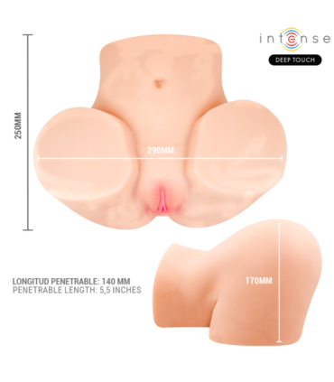 INTENSE DEEP TOUCH - GINGER MASTURBADOR VAGINA CON EFECTO SUCCIÓN, CALOR, VIBRACIÓN Y VOZ CON CONTROL REMOTO 5.3 KG