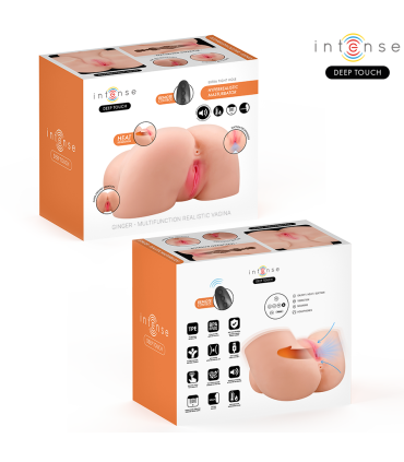 INTENSE DEEP TOUCH - GINGER MASTURBADOR VAGINA CON EFECTO SUCCIÓN, CALOR, VIBRACIÓN Y VOZ CON CONTROL REMOTO 5.3 KG